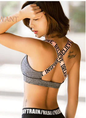 Letter Strap Sports Bra