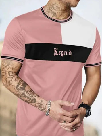 Plus Size Color Block Oversized T-Shirts for Men