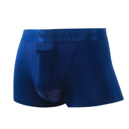Breathable Solid Color Boxer Shorts for Men