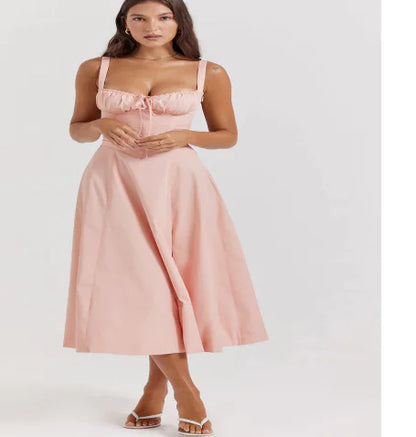 Parisian Dress - Waist Shaping Floral Maxi Dress