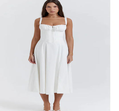 Parisian Dress - Waist Shaping Floral Maxi Dress