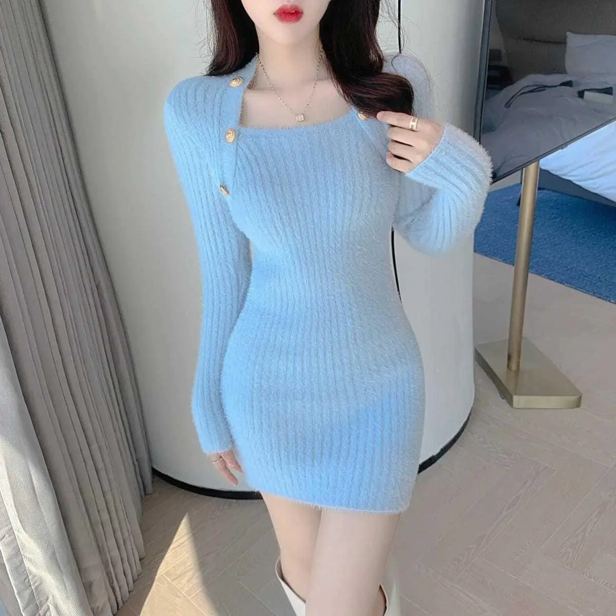 Slim Fit Temperament Hip Dress