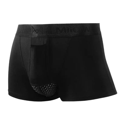 Breathable Solid Color Boxer Shorts for Men