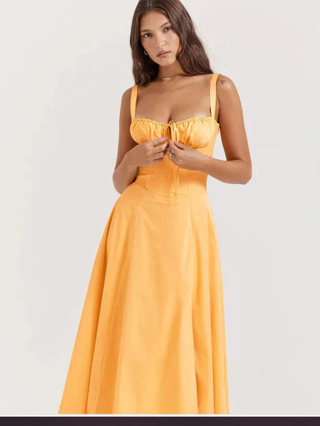 Parisian Dress - Waist Shaping Floral Maxi Dress