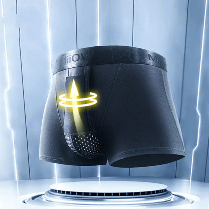 Breathable Solid Color Boxer Shorts for Men