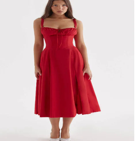 Parisian Dress - Waist Shaping Floral Maxi Dress