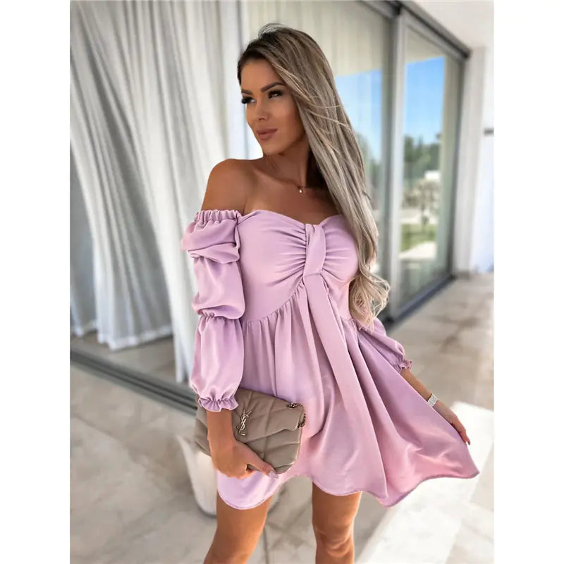 One Shoulder High Waist Dress