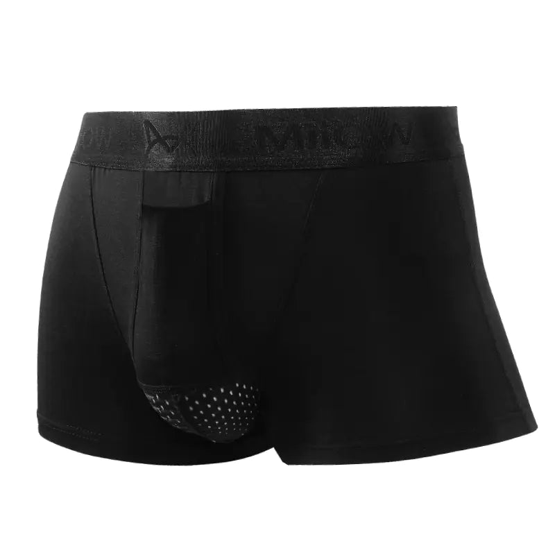 Breathable Solid Color Boxer Shorts for Men