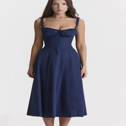 Parisian Dress - Waist Shaping Floral Maxi Dress