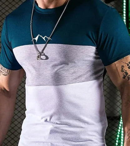 Plus Size Color Block Oversized T-Shirts for Men